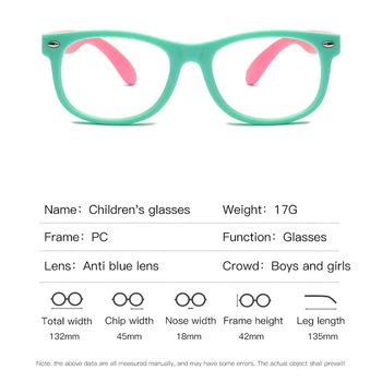 LongKeeper Pătrat Anti Blue Light pentru Copii Ochelari 2020 TR90 Optice Cadru Copii Fete Băiat de Calculator Transparent Ochelari de soare UV400