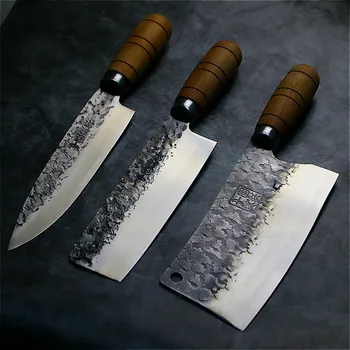 Longquan bate din oțel carbon de înaltă ascuțite set de bucatarie cuțit de uz casnic slicer bucatarie cuțit pentru dezosat carne stand de sacrificare cuțite