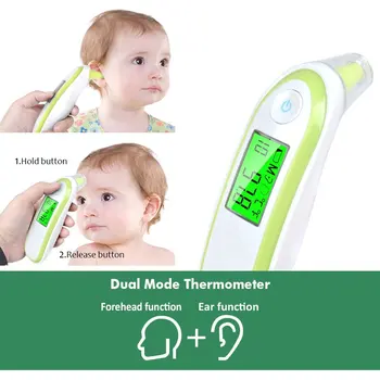 Loodom Digital cu Infraroșu Termometru Frunte si Ureche Non-Contact reci decât temperatura Medicale Febra Dispozitiv de Măsurare Copil Adult термомет