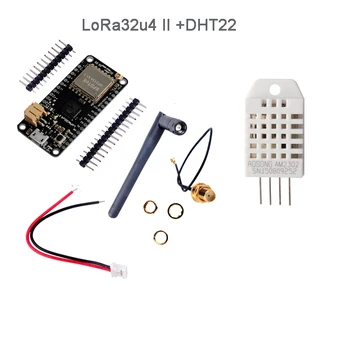LoRa32u4 II Lora IO Consiliul de Dezvoltare Module LiPo Atmega328 SX1276 HPD13 Antena cu DHT22 de Temperatură Senzor de Umiditate DIY0050