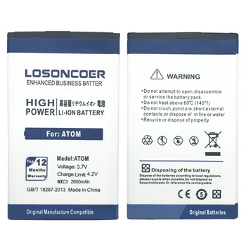 LOSONCOER 2600mAh de Înaltă calitate baterie de Telefon Pentru Explay ATOM Baterie + În stoc