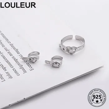 LouLeur Design Argint 925 Inel Dragoste Centura de Inele pentru Femei 925 Feliuta Reglabil Cadou Bijuterii All-Meci