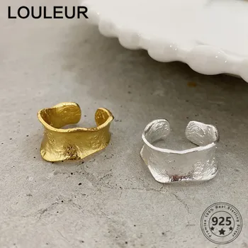 LouLeur Neregulate Argint 925 Design Inel De Aur Cucui Inele Pentru Femei Bijuterii Inel Reglabil 2020 Tendință De Argint 925