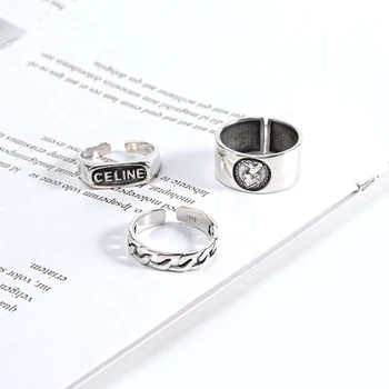 LouLeur Stil 925 Sterling Silver Ring Moda Regina Avatar Inele Pentru Femei De Moda Inel Reglabil Femei Argint 925 Bijuterii