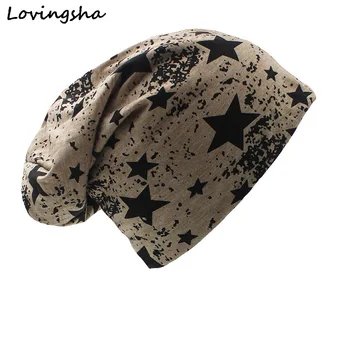 LOVINGSHA Design Inel stea cu Cinci colțuri de Iarnă Bărbați Femei Hip-Hop Capace Beanie Palarie Unisex Cald Simplu Chelioși Pălării O-41