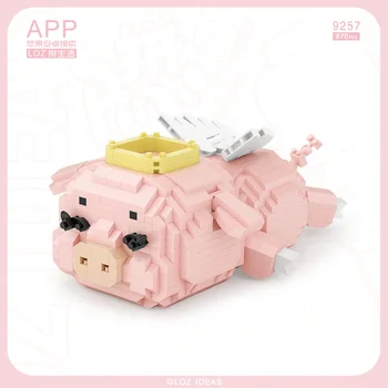 LOZ mici particule de diamant construirea de blocuri pentru a introduce măgar mic înger porc papusa model de decorare jucării pentru copii cadouri