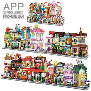 LOZ Mini Comerciale Street view Scena DIY Blocuri model de bloc de jucarii pentru copii baiat cadou de creator technic placere
