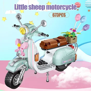 LOZ Mini de Lux Motocicleta Oaie Model de Vehicul Blocuri DIY Cărămizi Jucării Educative pentru Copii de Creator Fete Cadouri
