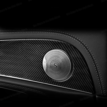 Lsrtw2017 Fibra de Carbon, Masina de Panou de Ușă Buton de Blocare Cadru Ornamente pentru Mercedes Benz E-Class W213 E200 E300 2016-2020 Accesorii