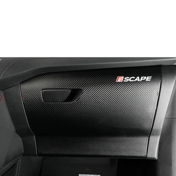 Lsrtw2017 Fibre de Mașină din Piele de Stocare Placa Cutie Mat Acoperire pentru Ford Kuga Scape 2019 2020 Autocolant Fibra de Carbon Negru Accesorii