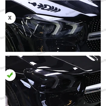 Lsrtw2017 TPU Transparent Mașină Neagră Faruri Folie Protectoare pentru Mercedes Benz GLE class W166 W167 anti-zero 2016-2020 2019