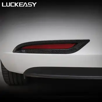 LUCKEASY Masina coada lumina de ceață capac decorativ pentru Tesla Model 3 2017-2019 Plastic ABS Spate Coada Lumina de Ceață Lampa de Decor