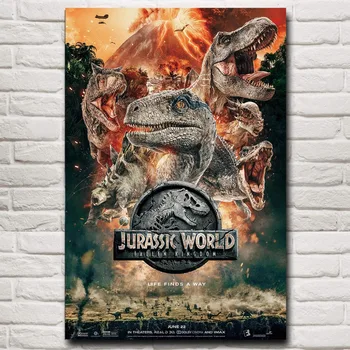 Lumea Jurassic căzut regatul Poster de Imprimare Pe Țesături de Mătase Pictura Film Arta de Perete Imaginile Pentru Camera de zi Cuadros Decor