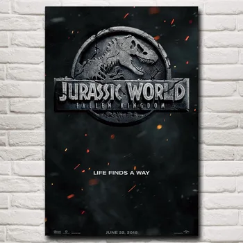 Lumea Jurassic căzut regatul Poster de Imprimare Pe Țesături de Mătase Pictura Film Arta de Perete Imaginile Pentru Camera de zi Cuadros Decor