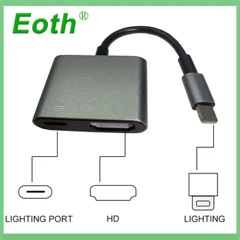 Lumina de la AV HD HDTV TV Digital Cablu Adaptor Pentru iPhone HD-MI Converter Pentru iPhone 7 6 5 5s Pentru Iluminat Digital AV Adaptor