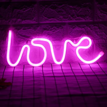 Lumina de Noapte Led Acumulator Încărcarea prin USB Dragoste Decorative Litere Îndrăgostiților Propunere Petrecere de Nunta de Decorare Dragoste Lumini de Neon