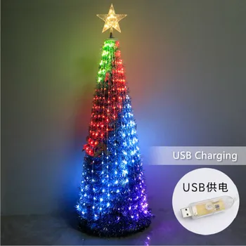 Lumina de noapte LED USB reîncărcabilă RGB minge de lumina stelelor de Crăciun de interior Noapte de petrecere Lampa de control de la distanță șir de lumină lampara