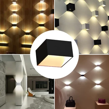Lumina de perete Sconces Design LED Lumini Pridvor 7W pentru Acasă Moderne Lampă de Perete Decor Pătrat corp de Iluminat Hol Pat Murală Scara de Iluminat