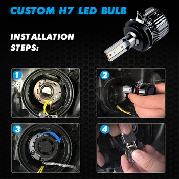 Lumina LED-uri Auto H7 LED-uri Faruri Becuri Faruri Adaptate Suport de Fixare Pentru Holden, Opel Vauxhall Insignia Astra Chevrolet Vectra