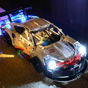 Lumina LED-uri de Iluminat Kit DOAR Pentru LEGO 42096 Technic pentru Porsche 911 RSR Cărămizi de Jucărie Cu Telecomandă (Nu se Includ În Model)