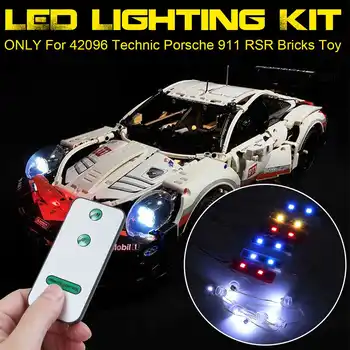 Lumina LED-uri de Iluminat Kit DOAR Pentru LEGO 42096 Technic pentru Porsche 911 RSR Cărămizi de Jucărie Cu Telecomandă (Nu se Includ În Model)