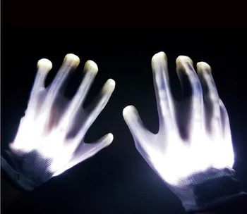 Lumina LED-uri Stralucitoare Mănuși Deget de Iluminat Electro Petrecere de Dans Schelet Halloween Nou