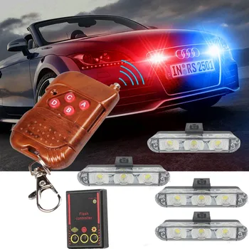 Lumina Strobe, lumina de poliție flasher LED-uri lumini de poliție stroboscope Stroboscop Politie lumini led-uri auto fso flash intermitent
