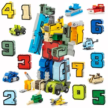 LUMINEAZĂ-Digital DIY Blocuri de Asamblare Deformare Robot Numărul de Transformare Matematica Litere Montessori Jucarii Educative