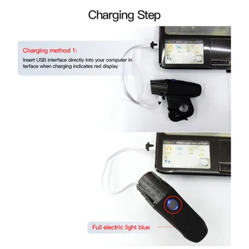 Lumini de biciclete Set Impermeabil LED Lumini Fata Far + Stop Spate USB Reîncărcabilă Lumina Ciclism Lumină de Siguranță lampa de control