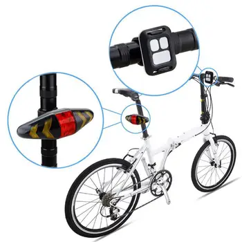Lumini pentru biciclete Durabil impermeabil Bicicleta Spate spate cu LED-uri de Lumină de Avertizare de biciclete de semnalizare la distanță fără fir de control de lumină intermitentă