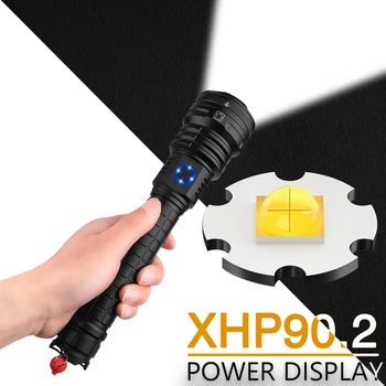 Luminoase XHP90.2 cel Mai Puternic LED lanterna Lanterna XHP90 Tactice Lanterna Reîncărcabilă USB Flash de Lumină 18650 XHP50 LED-uri Lanterna