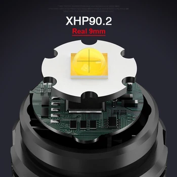 Luminoase XHP90.2 cel Mai Puternic LED lanterna Lanterna XHP90 Tactice Lanterna Reîncărcabilă USB Flash de Lumină 18650 XHP50 LED-uri Lanterna
