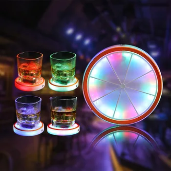 Lumină LED, Suport pentru pahare USB Atmosferă plină de culoare, Lumini Lampa Bea Suport Anti-Alunecare Mat LED Reîncărcabilă Cupa Mat Pad Coaster