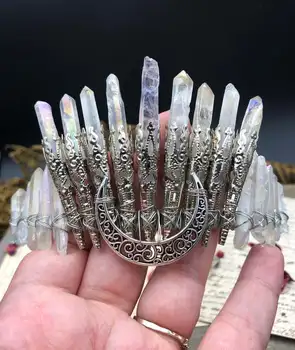 Luna Brut coroana de cristal vrăjitoare mireasa nunta de domnisoare de onoare petrecere bijuterii piatra bentita vrajitoare accesorii farmec