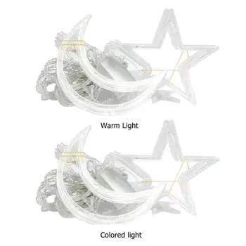 Luna Steaua Lampă Lampă cu LED-uri Șir de Lumini de Craciun Decor de Lumini de Vacanță Cortina Lampa Nunta Neon Felinar