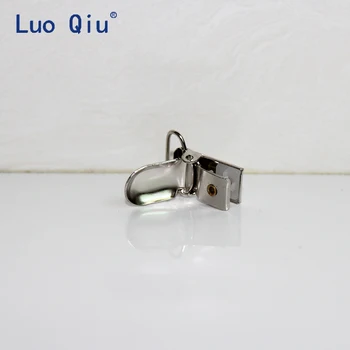 Luo Qiu 300 buc/lot formă de U 35*20mm Argint Suspensor Clipuri pentru Pantaloni practice Chingi clip atașat sucette clip de metal