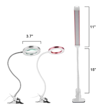 Lupa de Frumusete de Unghii Lumina Tatuaj Clip Light USB Lampă de Masă Flexo LED Lampa de Birou Student Carte de Lumini Studiu de Lampa cu Lumina de Citit