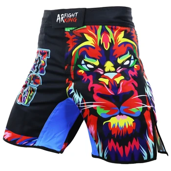 Lupta MMA sport de culoare leu pantaloni scurți de arte martiale Mixte de formare Plajă, fitness jiu-jitsu care rulează Thai box, luptă liberă