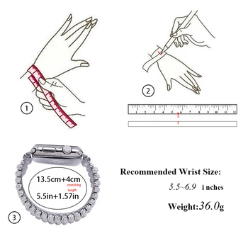 Lureen Margele de Metal Elastic Apple Watch Curea 38/40/42/44mm Manual Perla Faux Watchband pentru iWatch Moda Brățară Bratari