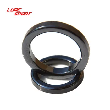 LureSport 6pcs Alconite Inel Ceramic Negru inel de Ghidare tijă Inel Rod Building component Reparații DIY Accesorii