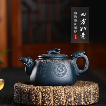Lut roșu ceainic, negru argila verde, sifangruyi ceainic, unul autentic, emis pe numele yuzhongsha de distribuție