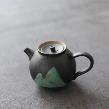 LUWU negru ceramica ceainic munte chineză kung fu oală de ceai drinkware