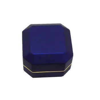 Lux cu LED-uri Aprinse cutie de Inel Cadou Bijuterii Catifea Afișaj Stocare Cercei Inel Cadou de Ziua Îndrăgostiților cutie de depozitare