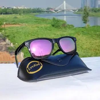 Lvvkee Luxury Mens Polarizat ochelari de Soare Femei UV400 Conducere Oglindă Pătrată Retro razele de soare ochelari de Soare Ochelari roz verde