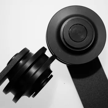 LWZH Stil European Glisante din Lemn Usa de Hambar Hardware Cutie cu Role din Oțel de Negru de Forma Rotunda Cuier pentru Ușă