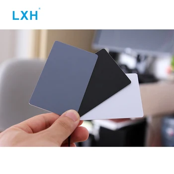 LXH Fotografie Card de Gri, DSLR și Film Premium Expunere Fotografie Set de Carte, Alb Negru și 18% Gri card