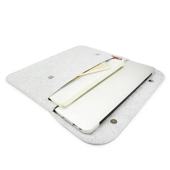 Lână Simțit Notebook Laptop Sac Pungă de Caz pentru Macbook Air 11 13 12 15 Pro 13.3 15.4 Retina Unisex Linie Maneca pentru Xiaomi HP Dell