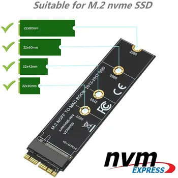 M. 2 NVME SSD Converti Card Adaptor pentru MacBook Air Pro Retina 2013-2017 A1465 A1466 A1398 A1502 NVME/AHCI SSD Upgrade Kit