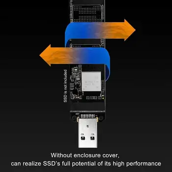 M. 2 SSD-ul pentru a introduce Un Card de NVME pentru Adaptor USB 10 Gbps USB 3.1 Gen 2 Bridge Chip pentru 2242/2260/2280 pentru Windows XP 7 8 10, MAC OS