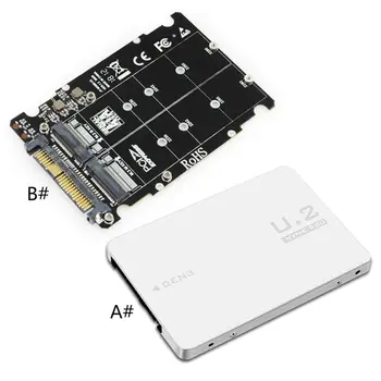 M. 2 SSD-ul pentru a U. 2 Adaptor 2in1 M. 2 NVMe și SATA-Bus SSD PCI-e U. 2 SFF-8639 Adaptor PCIe M2 Converter pentru Desktop